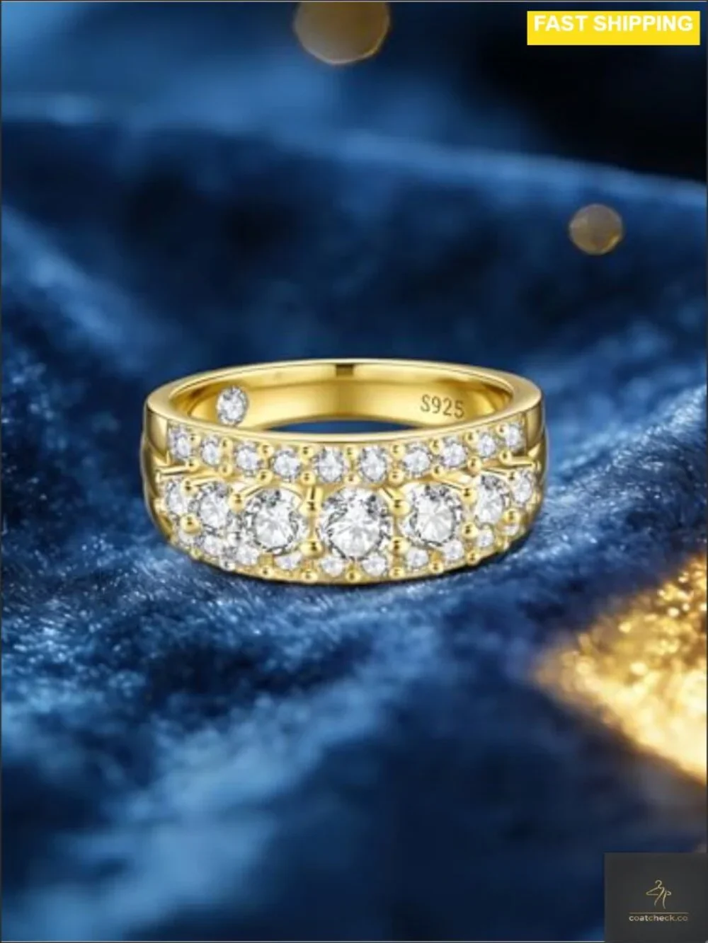 Moissanite Half Eternity Ring Band 925 Sterling Silver Anniversary